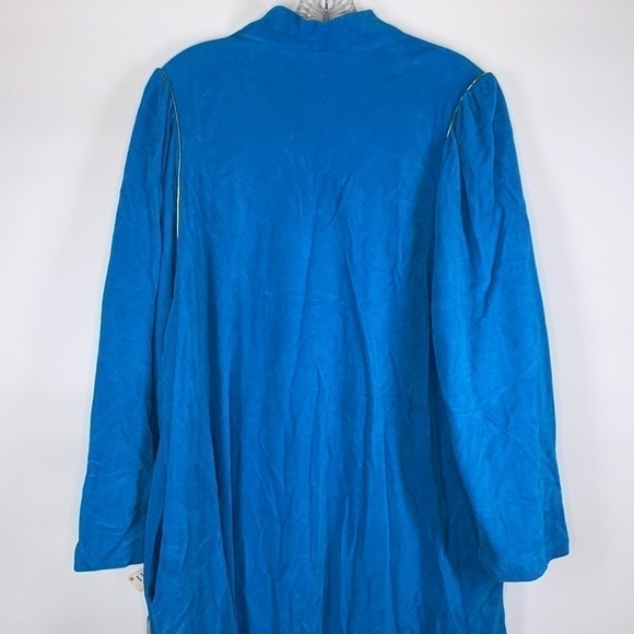 Vintage Vanity Fair Peacock Blue Robe 80's NWT Size XL RARE - Picture 2 of 11
